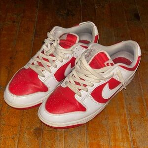 Nike Red and White Athletic Shoes